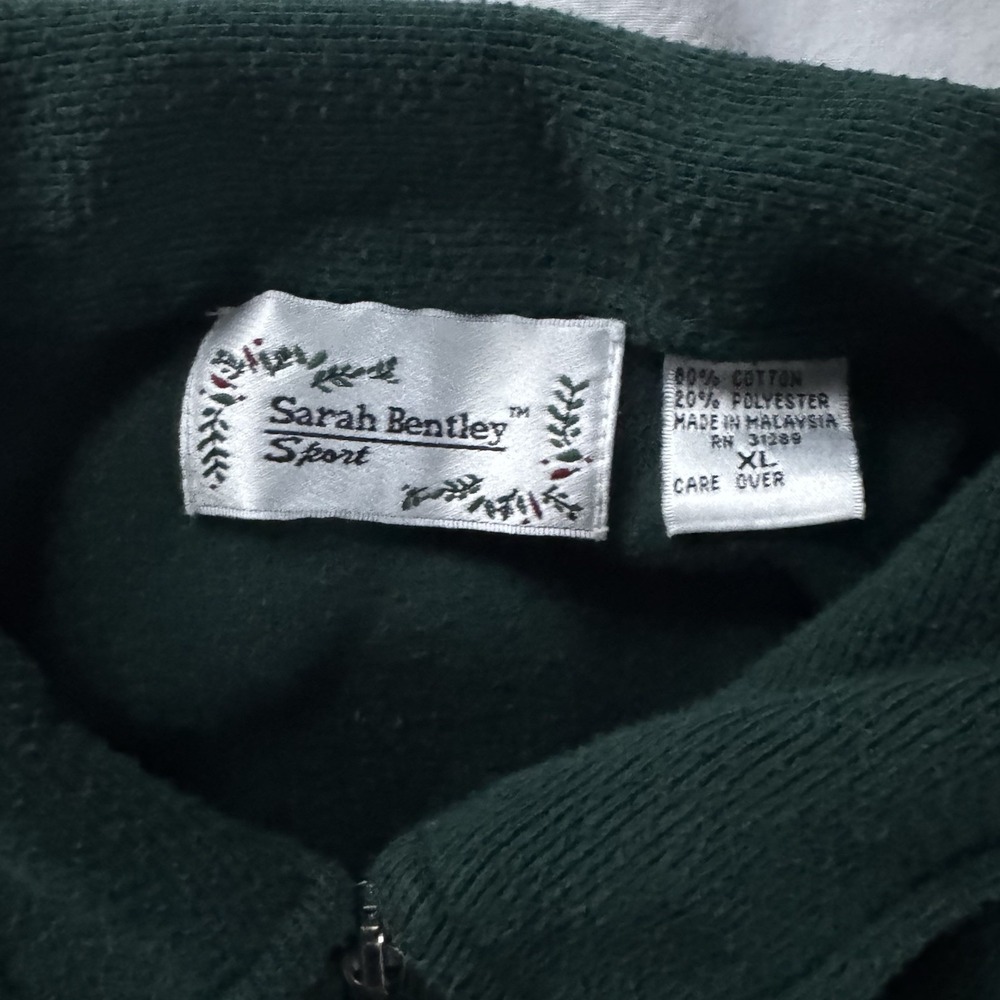 Vintage 90's Sarah Bentley Sport Women's Green Full Zip Jacket XL - Picture 2 of 4
